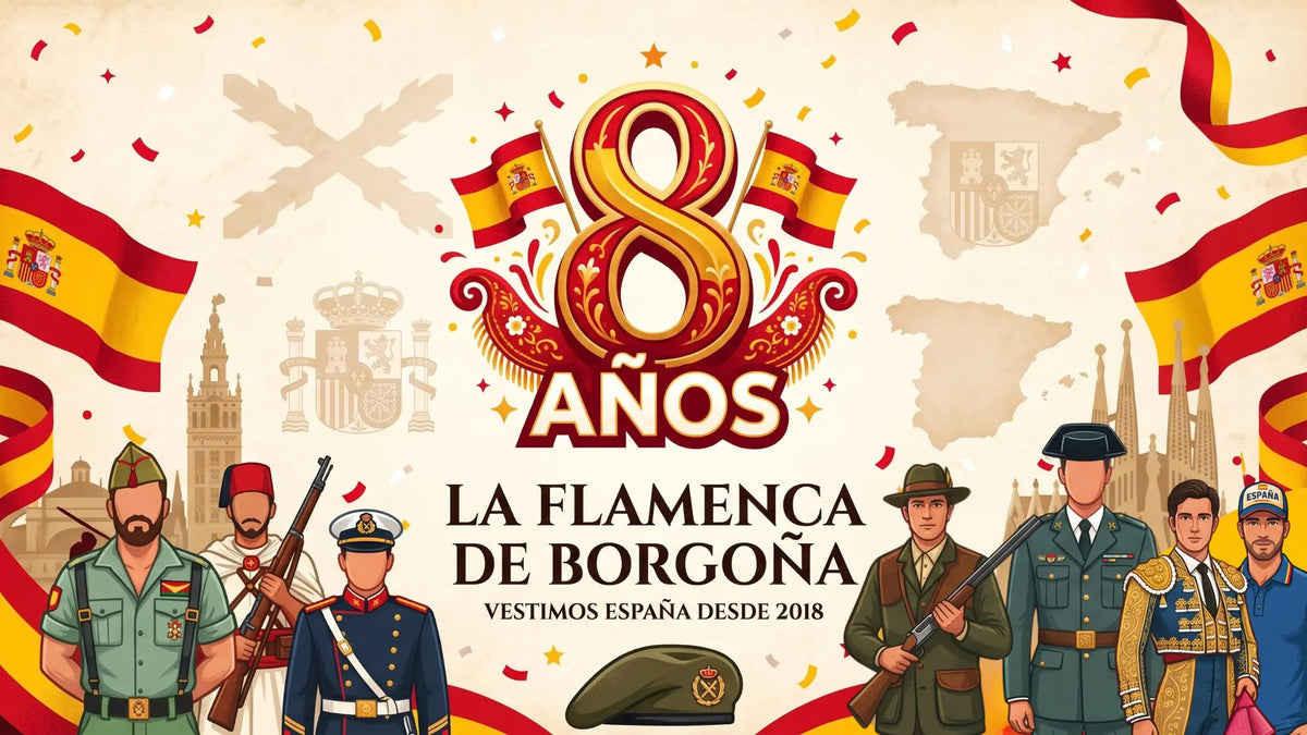 La Flamenca de Borgoña cumple 8 años vistiendo España La Flamenca de Borgoña Bandera España