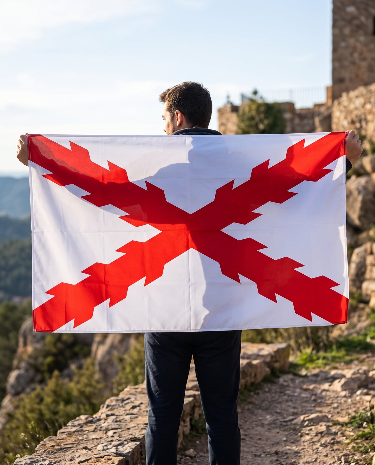 Banderas de tela Cruz de Borgoña