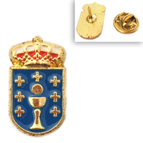 Pin Metálico Escudo de Galicia Coronado