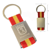 Llavero Cinta Roja Escudo de Madrid y España