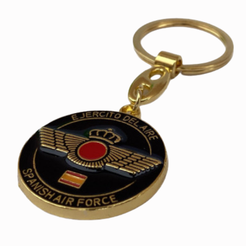 Llavero Metálico Dorado Ejército del Aire