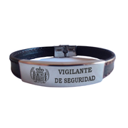 Pulsera piel Vigilante de Seguridad 2