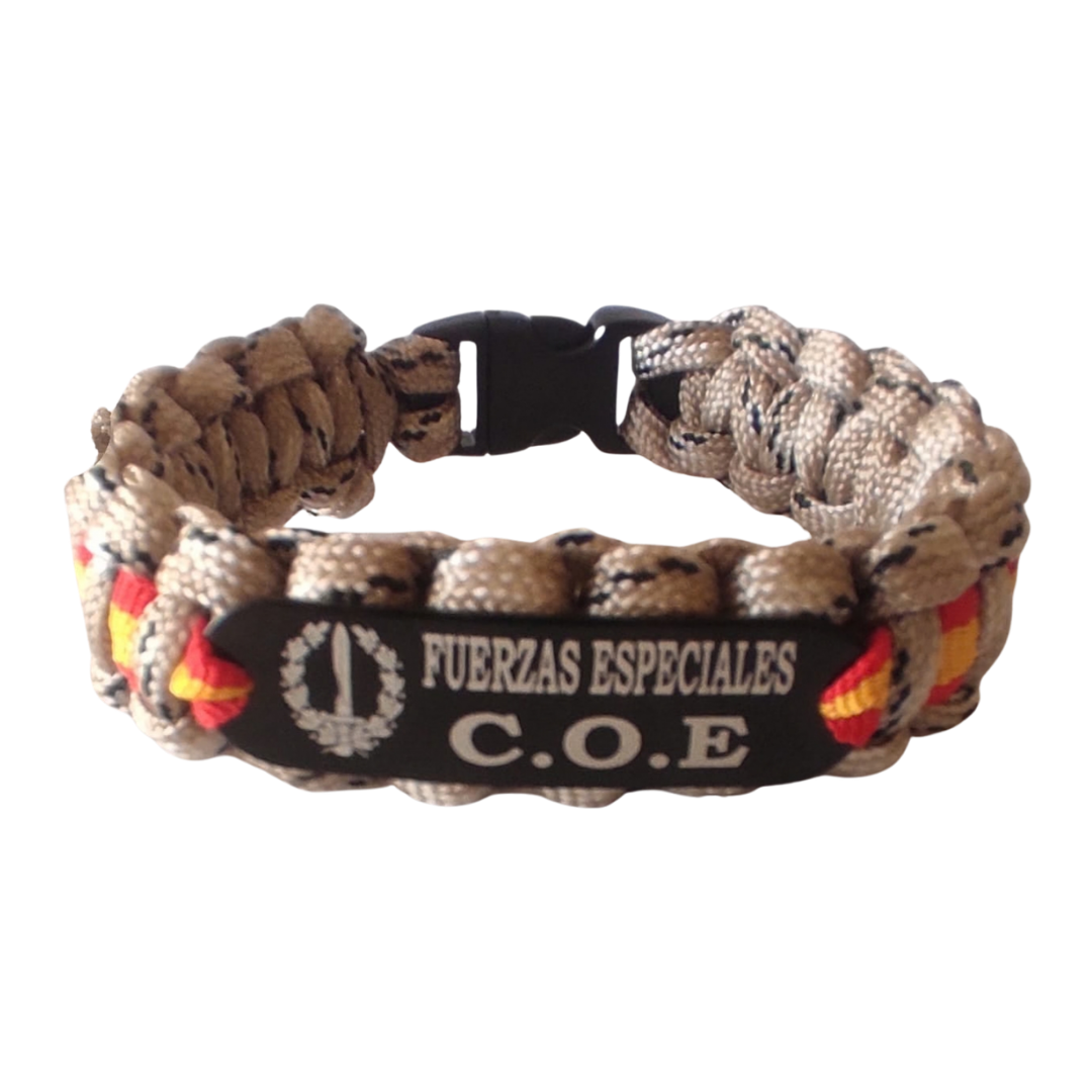 Spanish flag camouflage paracord bracelet
