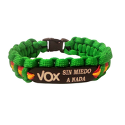 Pulsera paracord VOX Sin miedo a Nada Bandera España