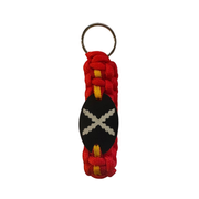 Llavero Cruz de Borgoña paracord rojo