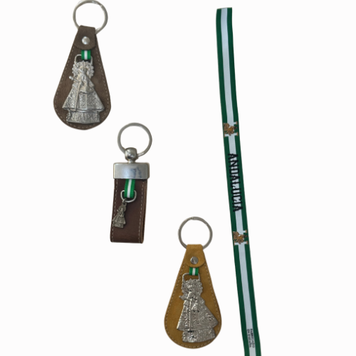 Lote 2 - Lote Virgen de la Cabeza y Andalucía: 3 Llaveros + Pulsera