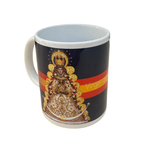 Taza Cerámica Virgen del Rocío Bandera de España