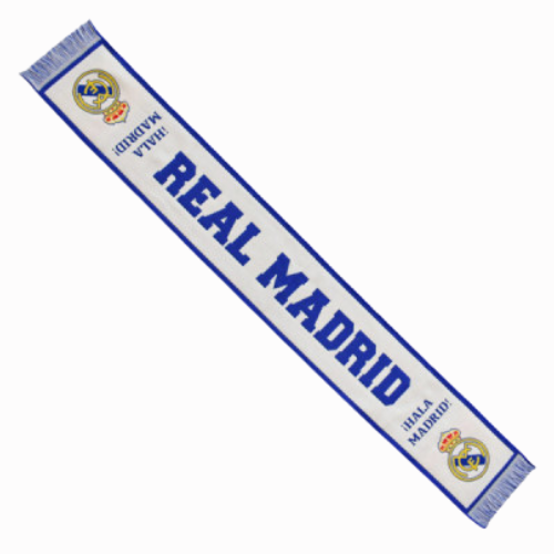 Bufanda Real Madrid Aficionados Blanco y Azul