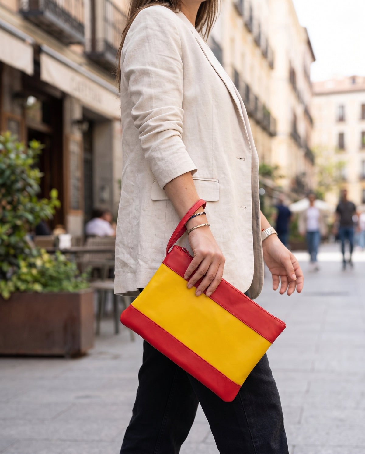 Handtasche mit spanischer Flagge
