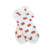 Comprar Calcetines tobilleros bandera España blanco Bandera España La Flamenca de Borgoña Patricia Muñoz VOX