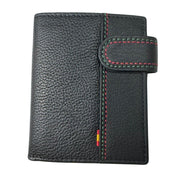 Cartera España Negra pespunte verde y rojo
