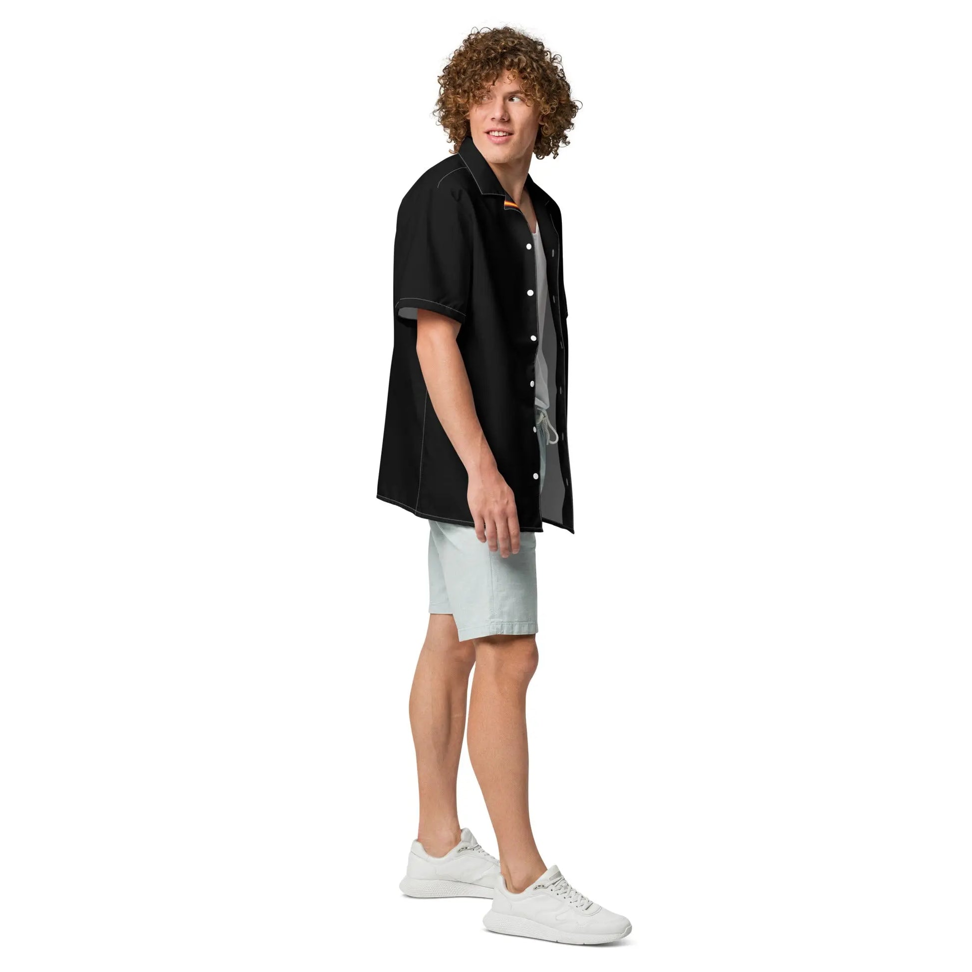 Comprar Camisa Bandera España negra manga corta unisex Bandera España La Flamenca de Borgoña Patricia Muñoz VOX