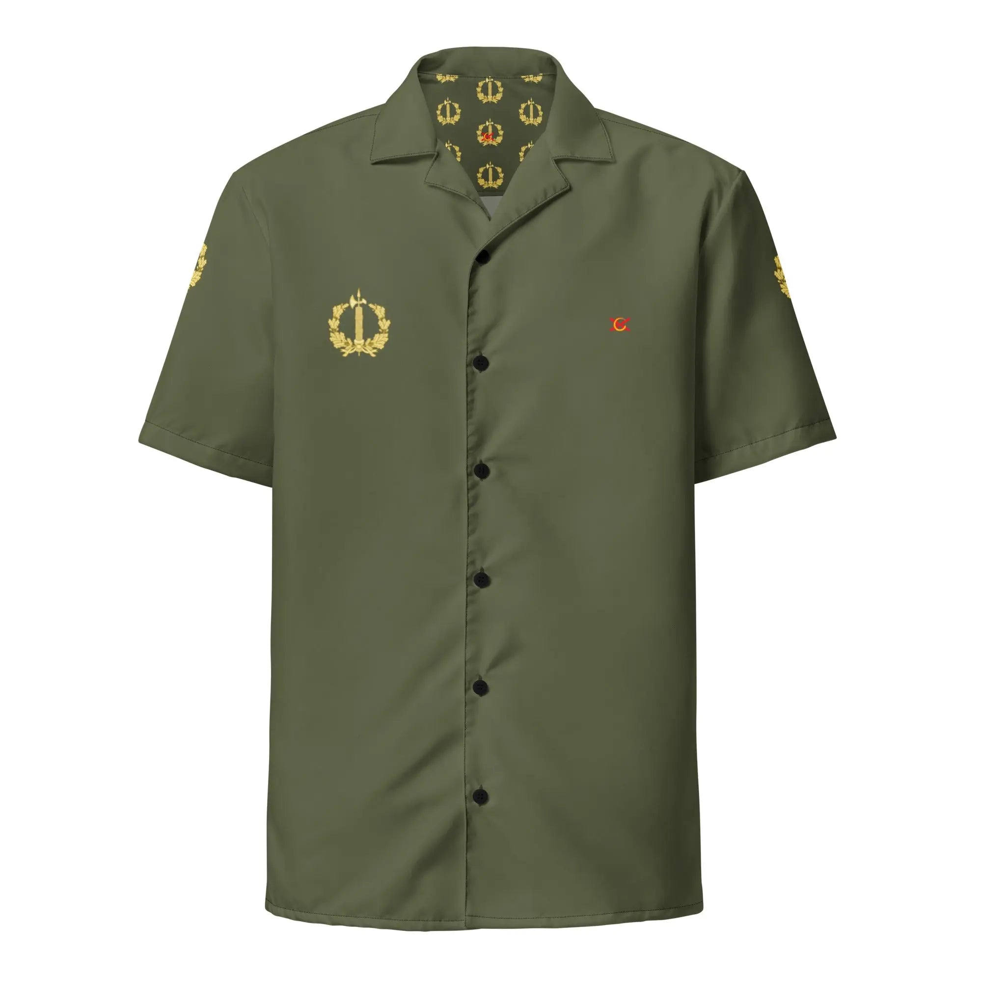 Comprar Camisa Cuerpo Jurídico Militar manga corta unisex Bandera España La Flamenca de Borgoña Patricia Muñoz VOX