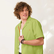Comprar Camisa España verde ácido manga corta unisex Bandera España La Flamenca de Borgoña Patricia Muñoz VOX