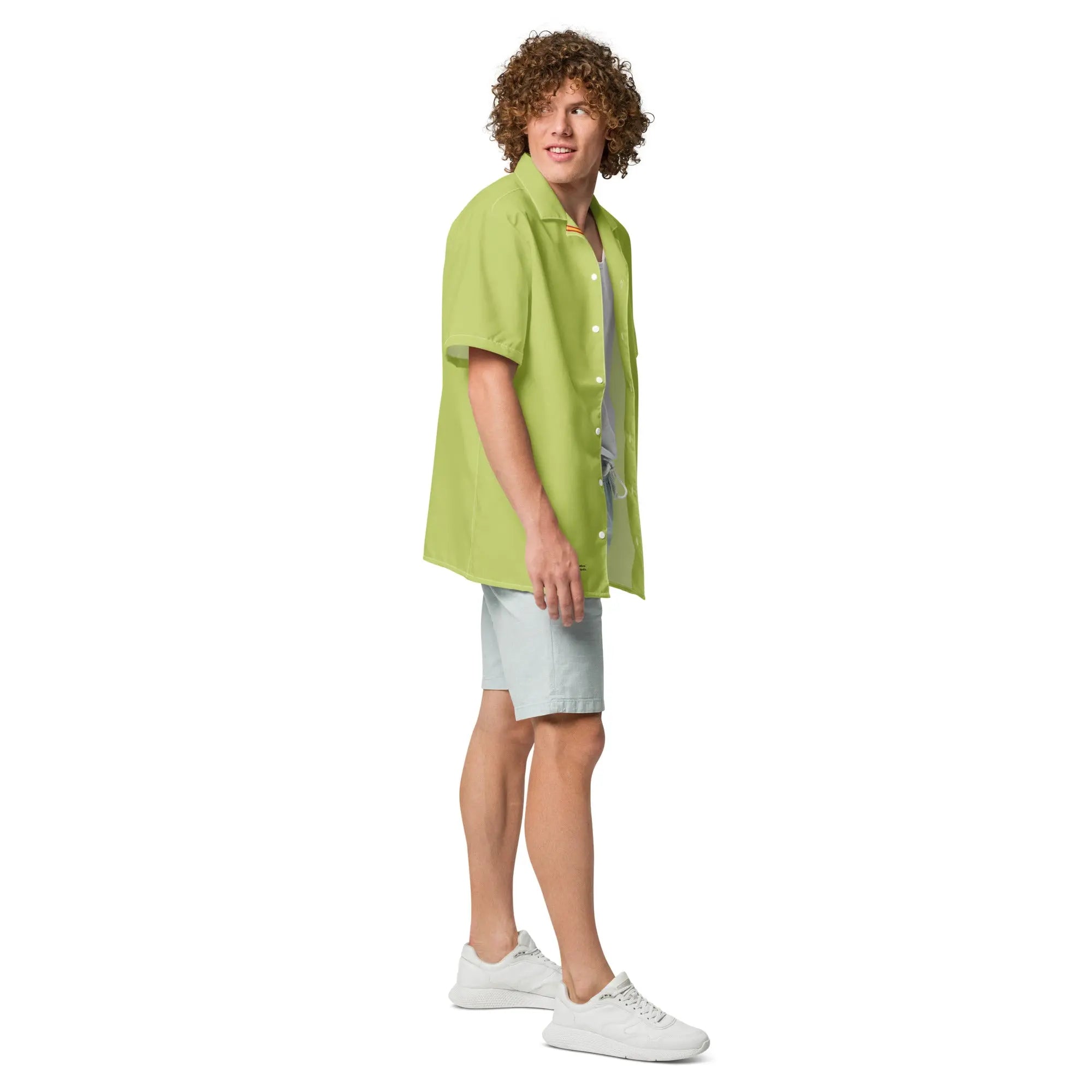 Comprar Camisa España verde ácido manga corta unisex Bandera España La Flamenca de Borgoña Patricia Muñoz VOX
