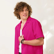 Comprar Camisa de España fucsia rosa capote manga corta unisex Bandera España La Flamenca de Borgoña Patricia Muñoz VOX