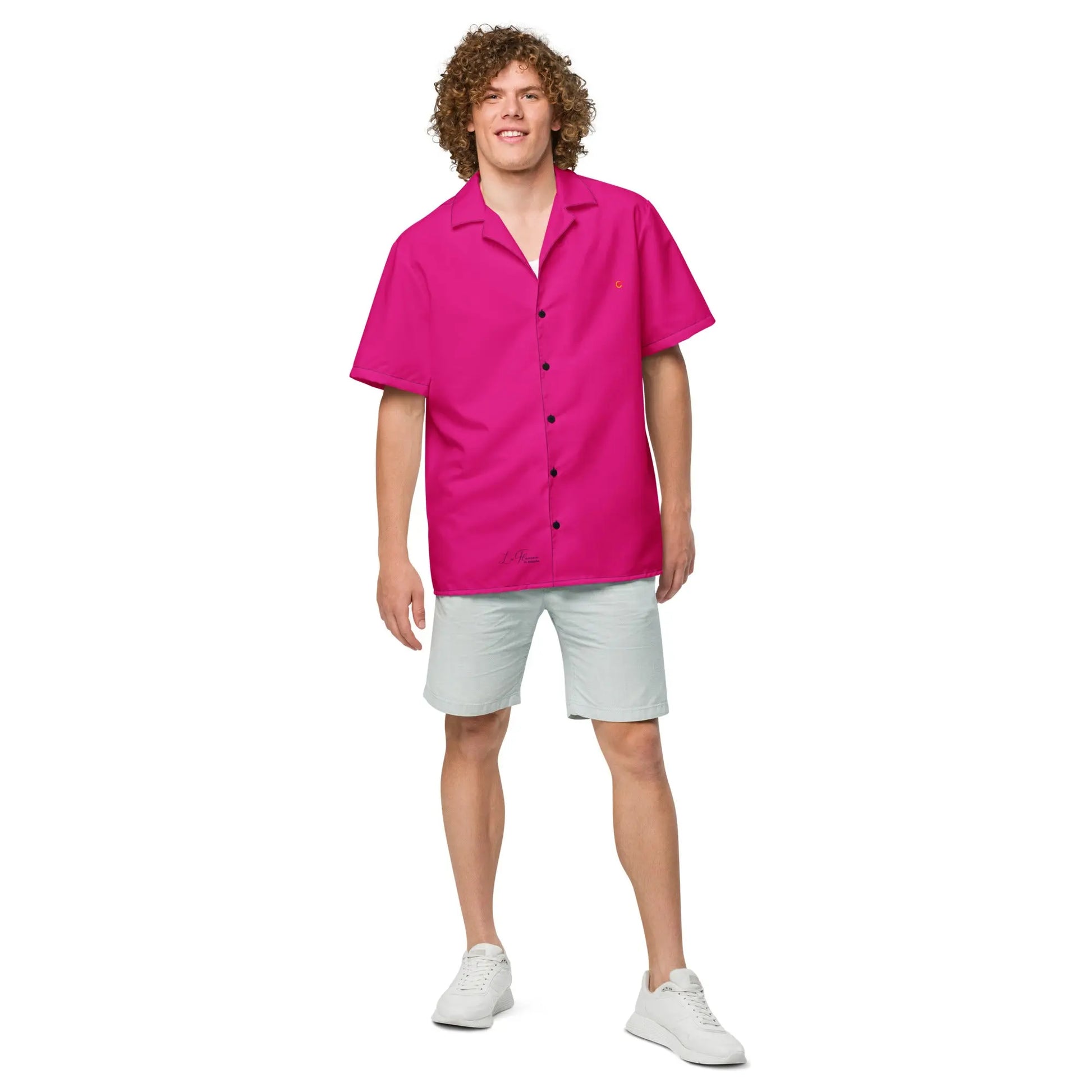 Comprar Camisa de España fucsia rosa capote manga corta unisex Bandera España La Flamenca de Borgoña Patricia Muñoz VOX