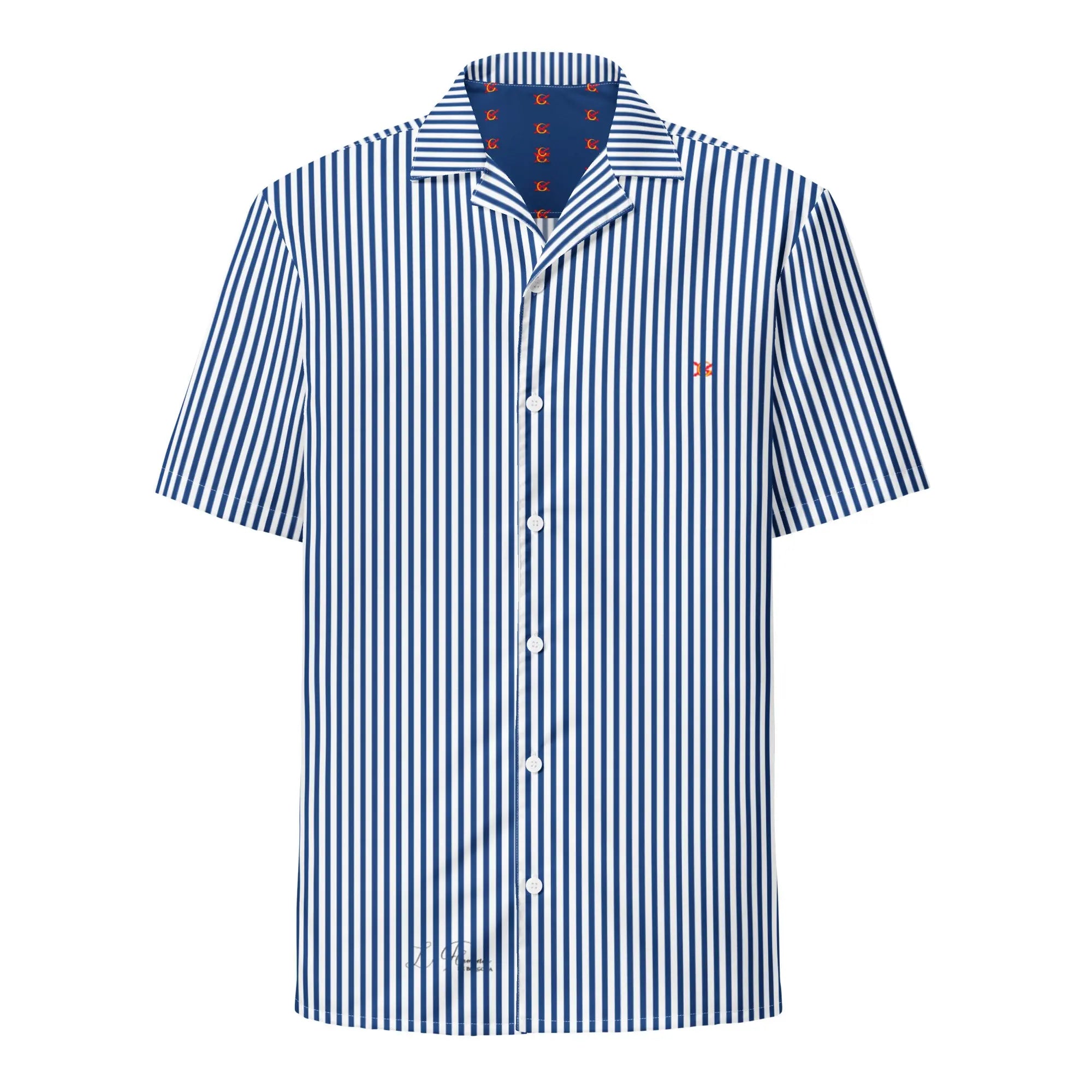 Comprar Camisa rayas azules manga corta unisex Bandera España La Flamenca de Borgoña Patricia Muñoz VOX