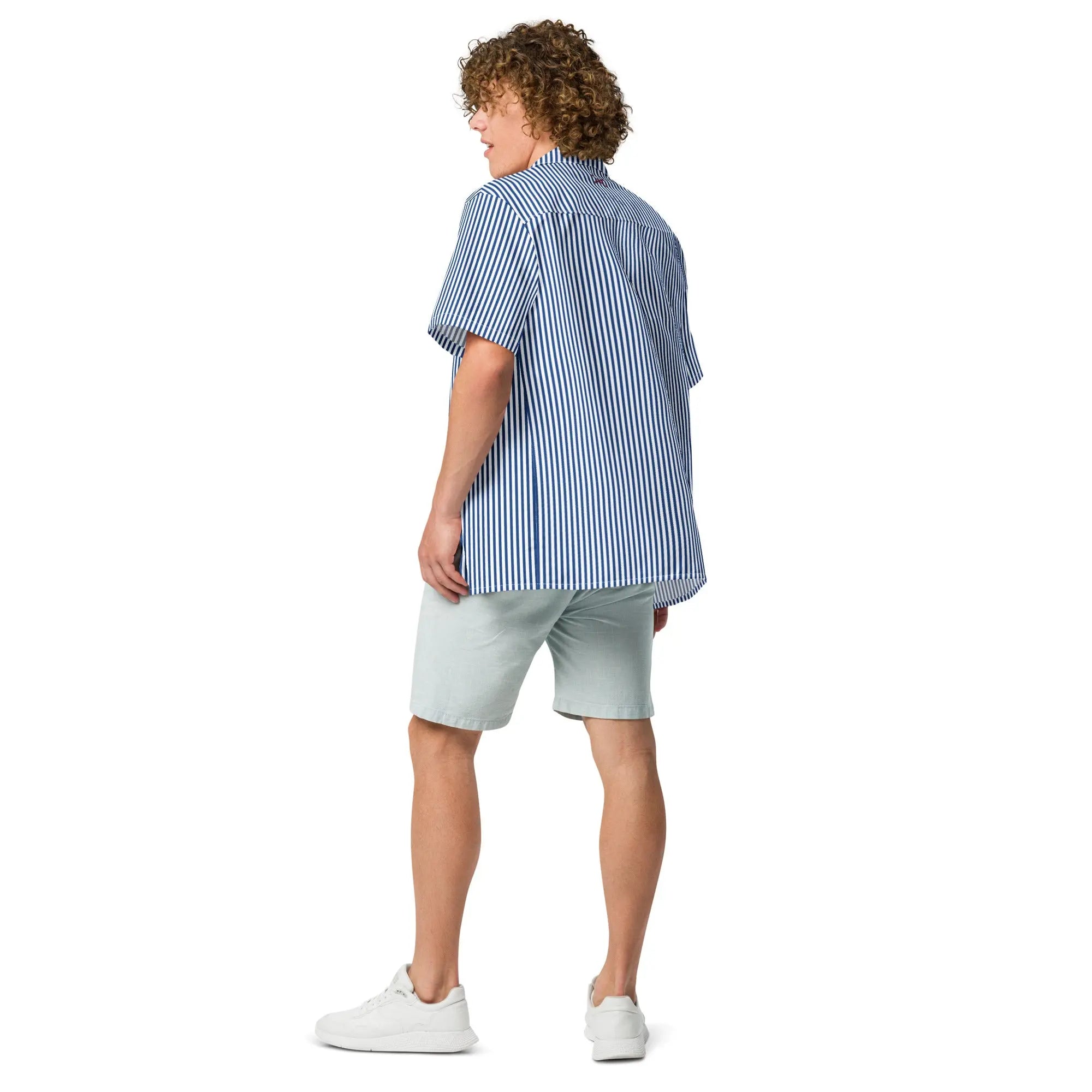 Comprar Camisa rayas azules manga corta unisex Bandera España La Flamenca de Borgoña Patricia Muñoz VOX