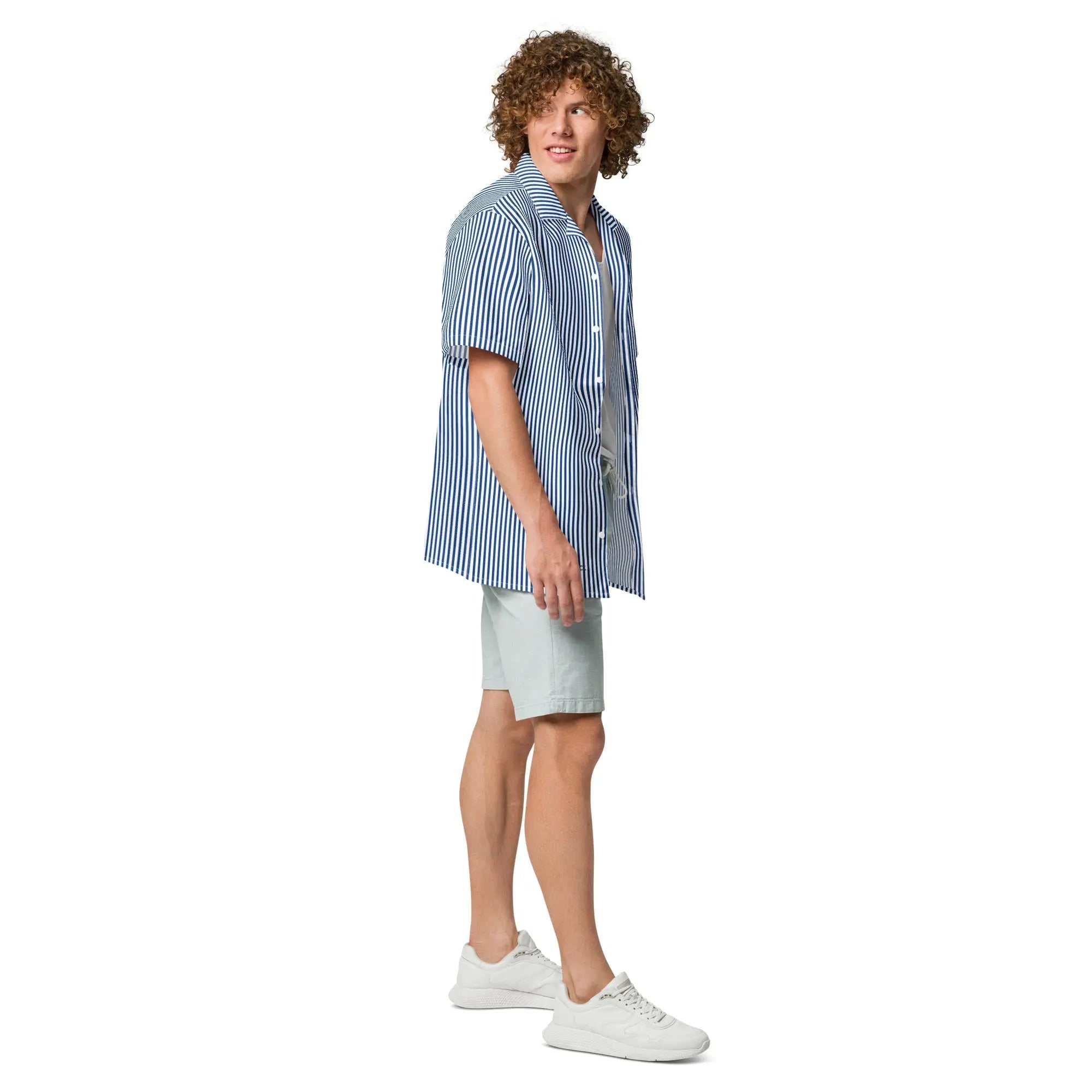 Comprar Camisa rayas azules manga corta unisex Bandera España La Flamenca de Borgoña Patricia Muñoz VOX