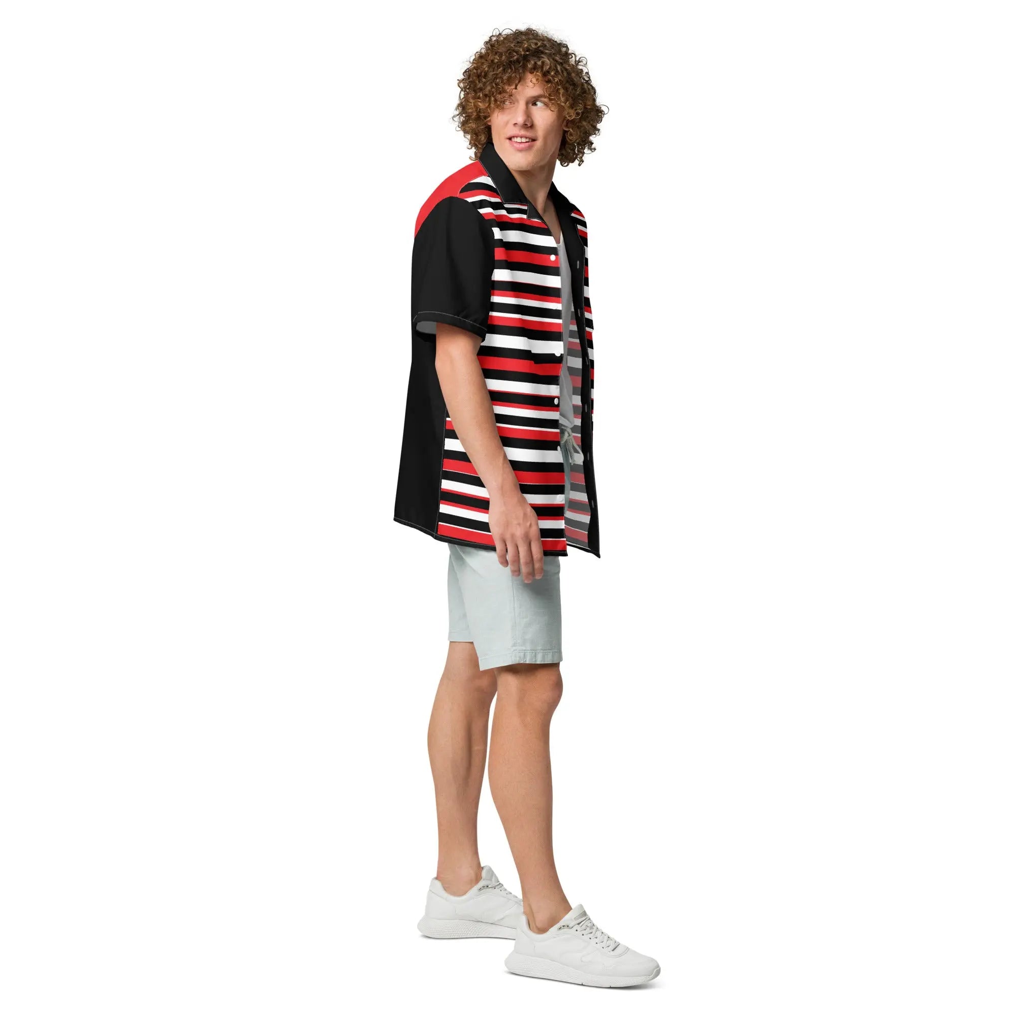 Comprar Camisa rayas rojas y negras manga corta unisex Bandera España La Flamenca de Borgoña Patricia Muñoz VOX