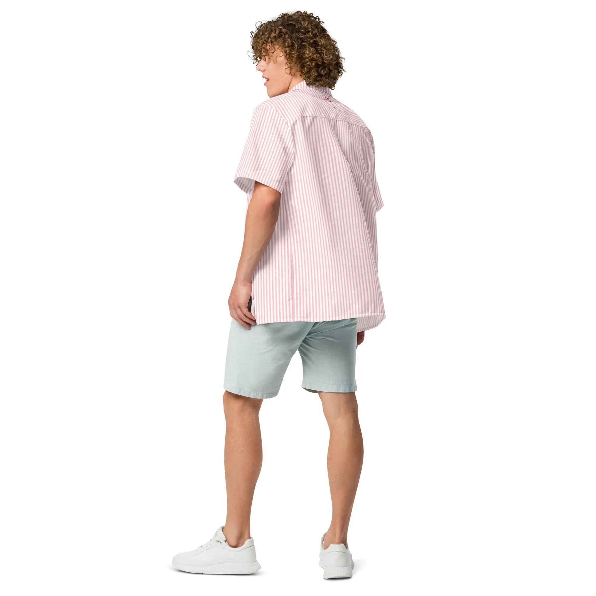 Comprar Camisa rayas rosas manga corta unisex Bandera España La Flamenca de Borgoña Patricia Muñoz VOX
