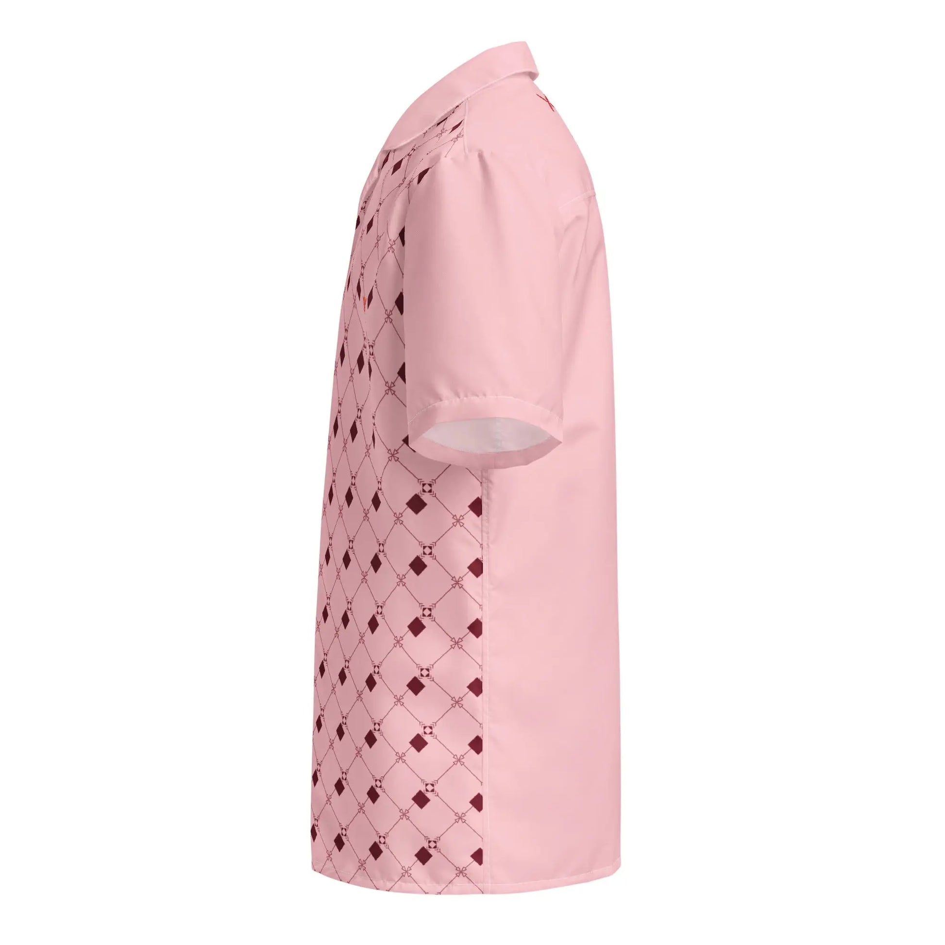 Comprar Camisa rosa geométrica manga corta unisex Bandera España La Flamenca de Borgoña Patricia Muñoz VOX