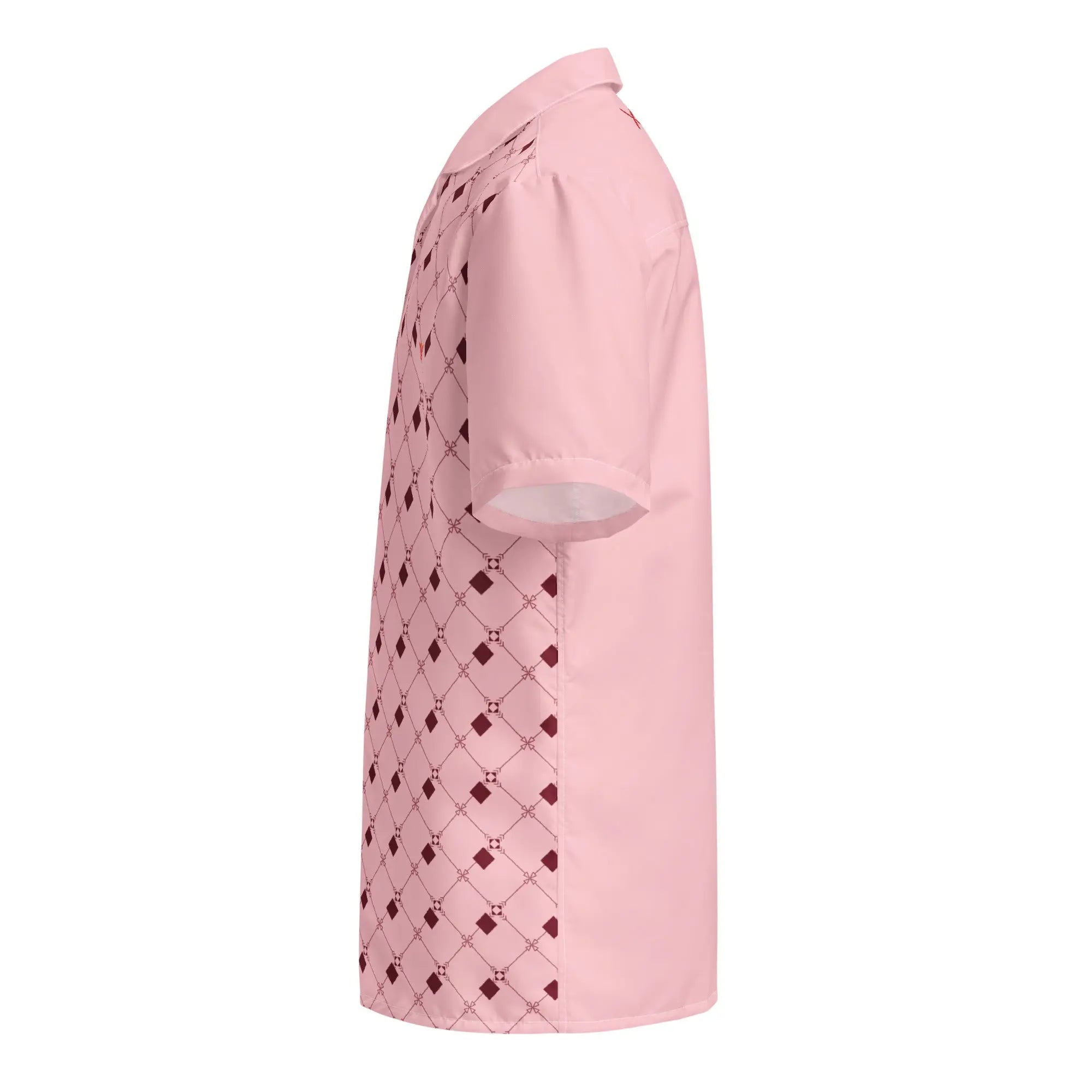 Comprar Camisa rosa geométrica manga corta unisex Bandera España La Flamenca de Borgoña Patricia Muñoz VOX