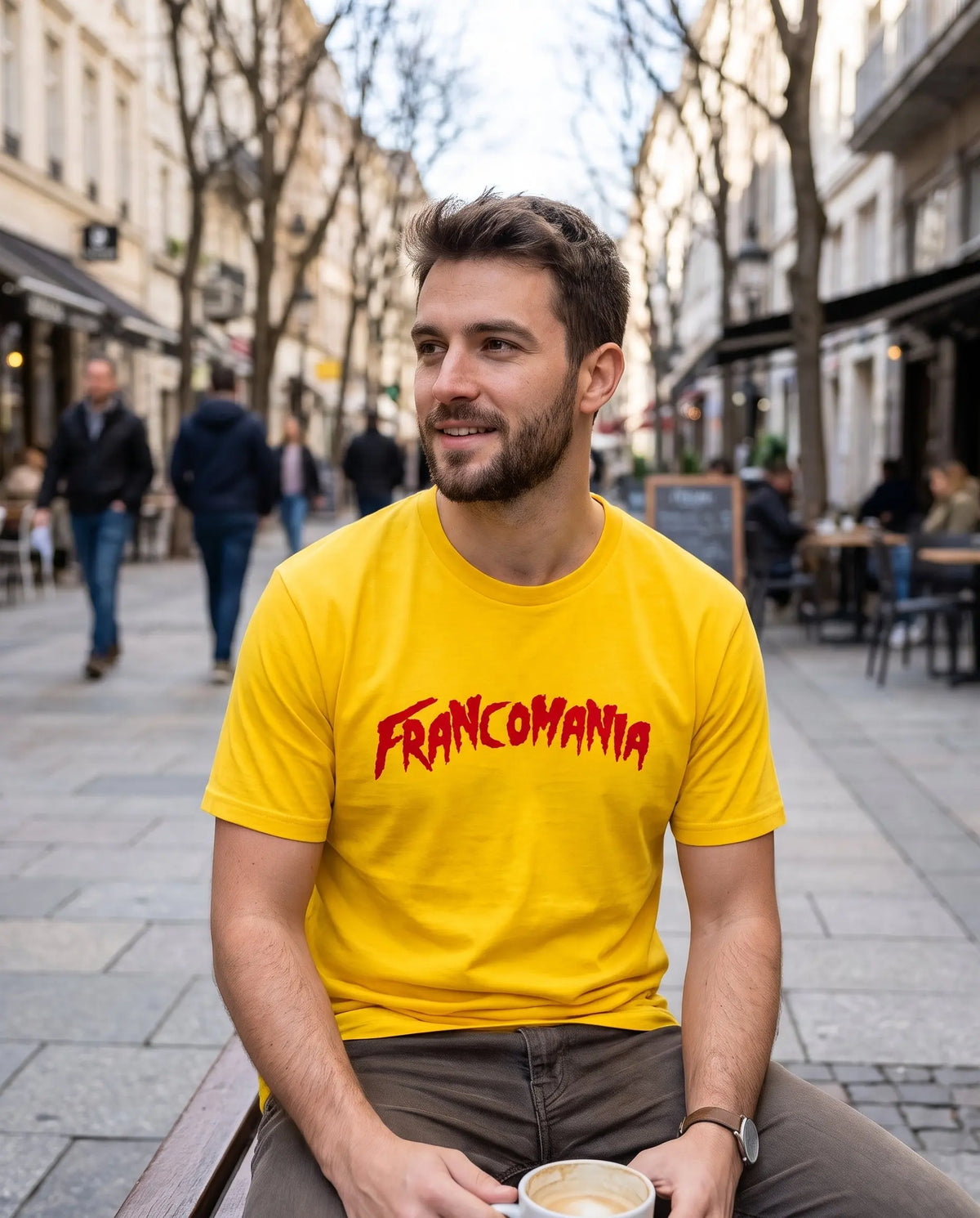 Comprar Camiseta Francomania La Flamenca de Borgoña Bandera España
