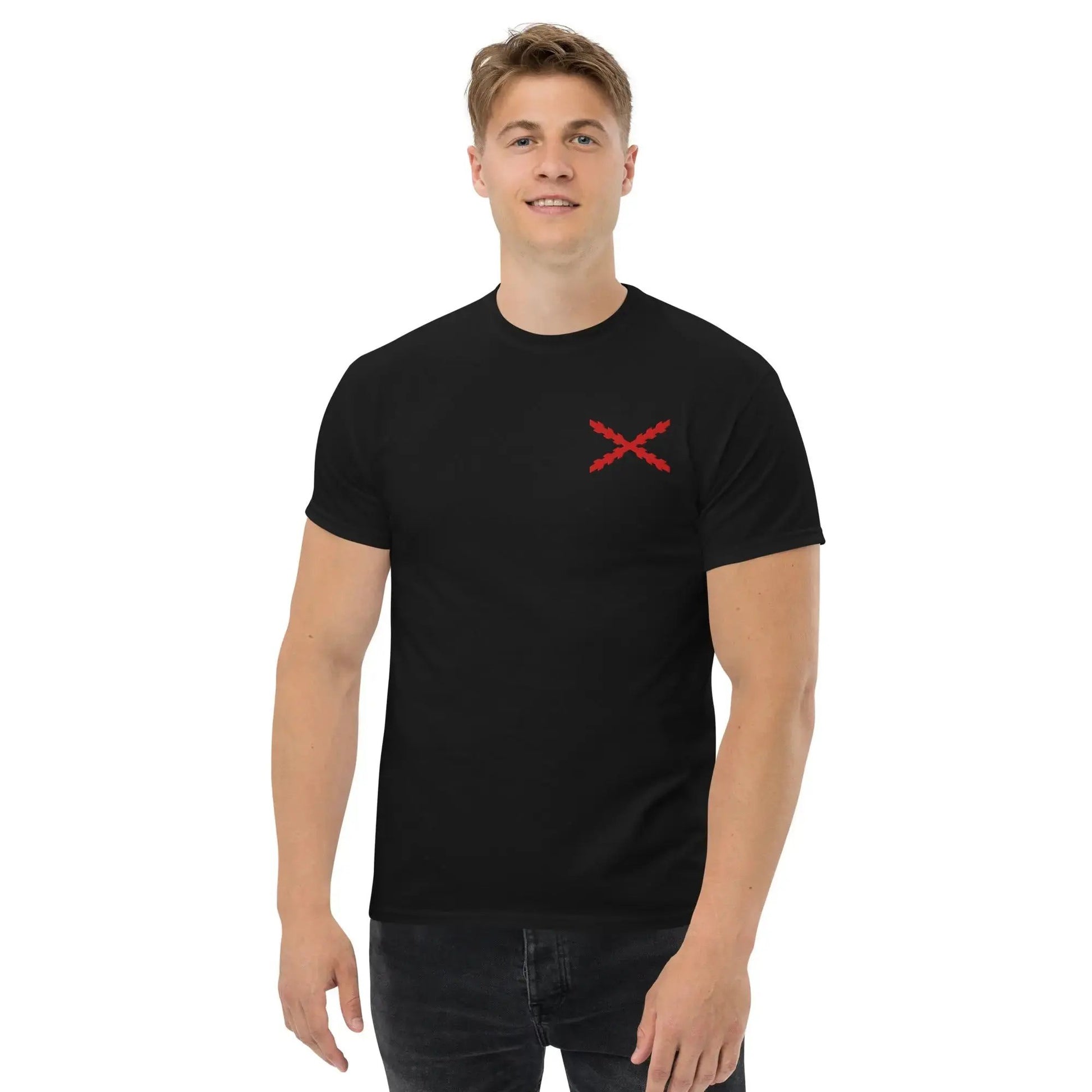 Comprar Camiseta clásica unisex Cruz de Borgoña mediana - Talla L OFERTA La Flamenca de Borgoña Bandera España