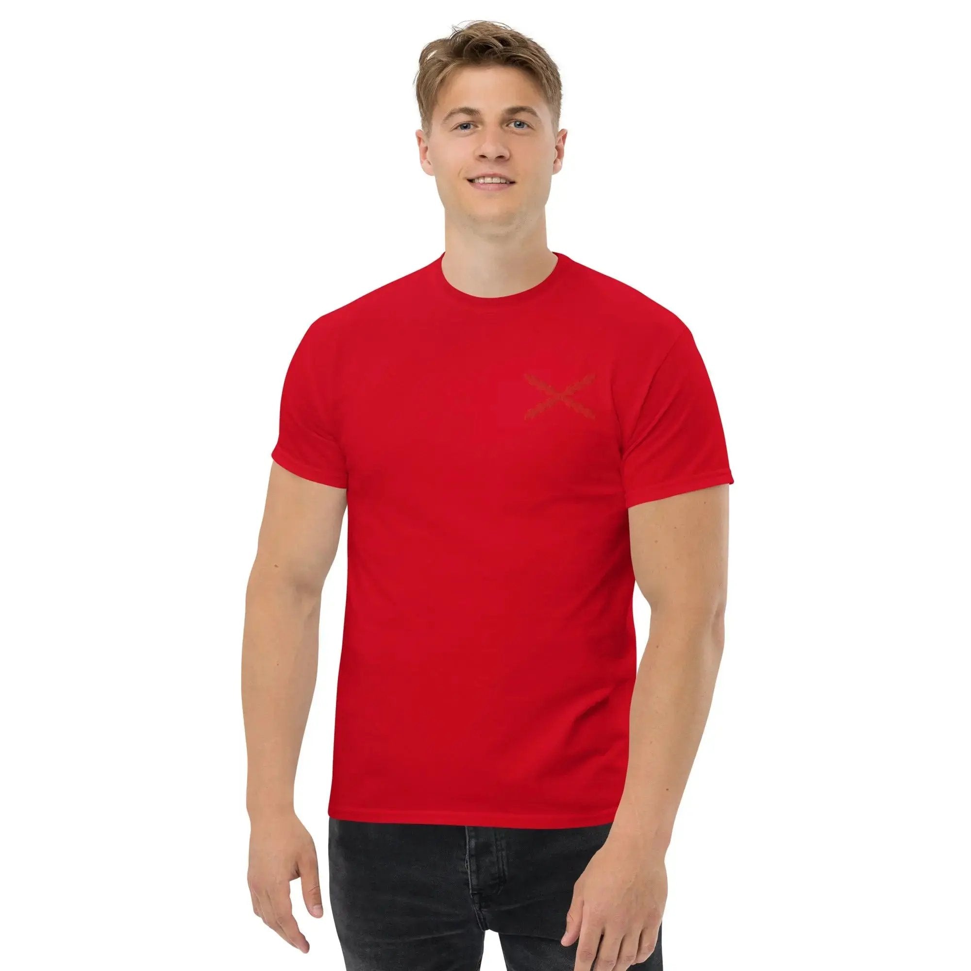Comprar Camiseta clásica unisex Cruz de Borgoña mediana - Talla L OFERTA La Flamenca de Borgoña Bandera España