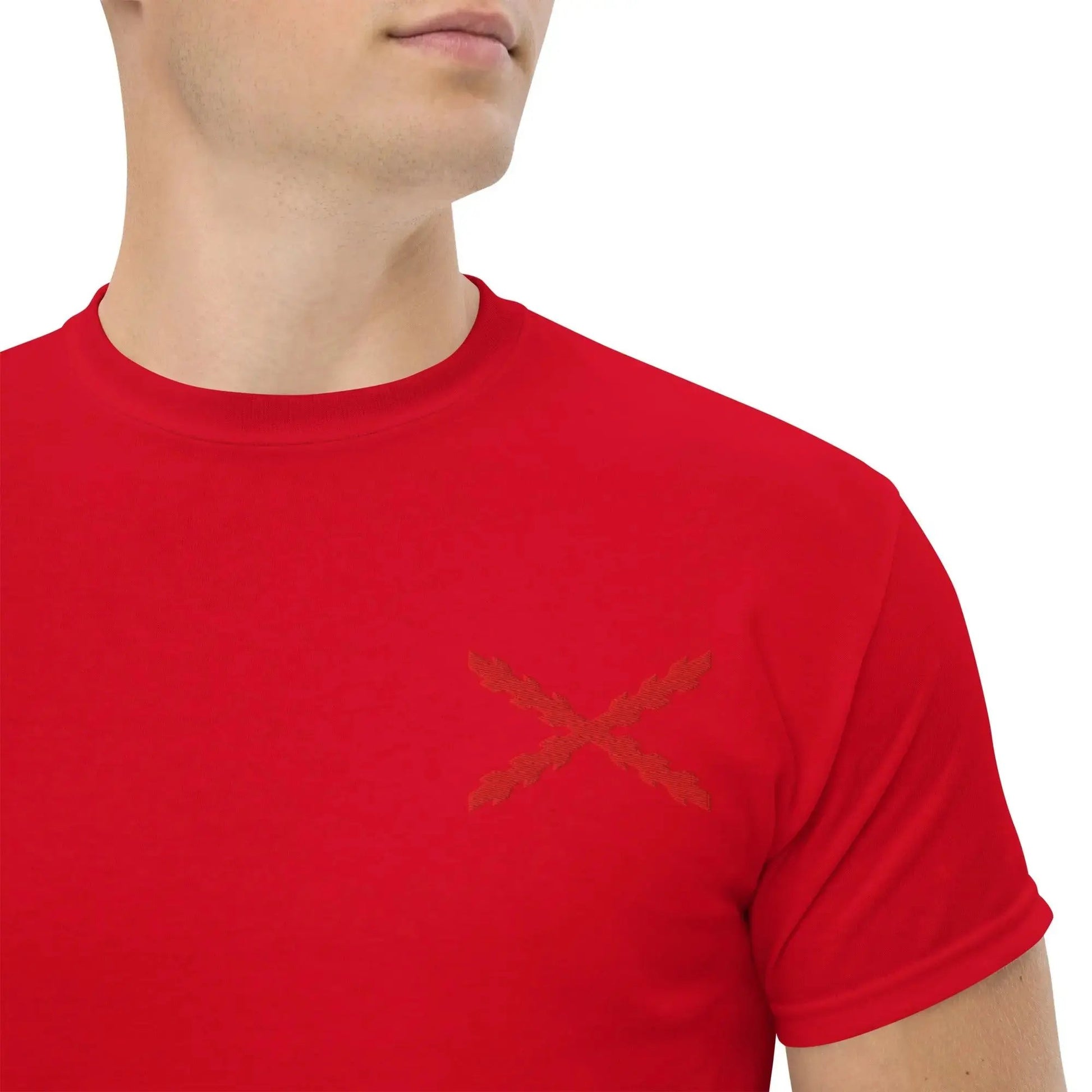 Comprar Camiseta clásica unisex Cruz de Borgoña mediana - Talla L OFERTA La Flamenca de Borgoña Bandera España
