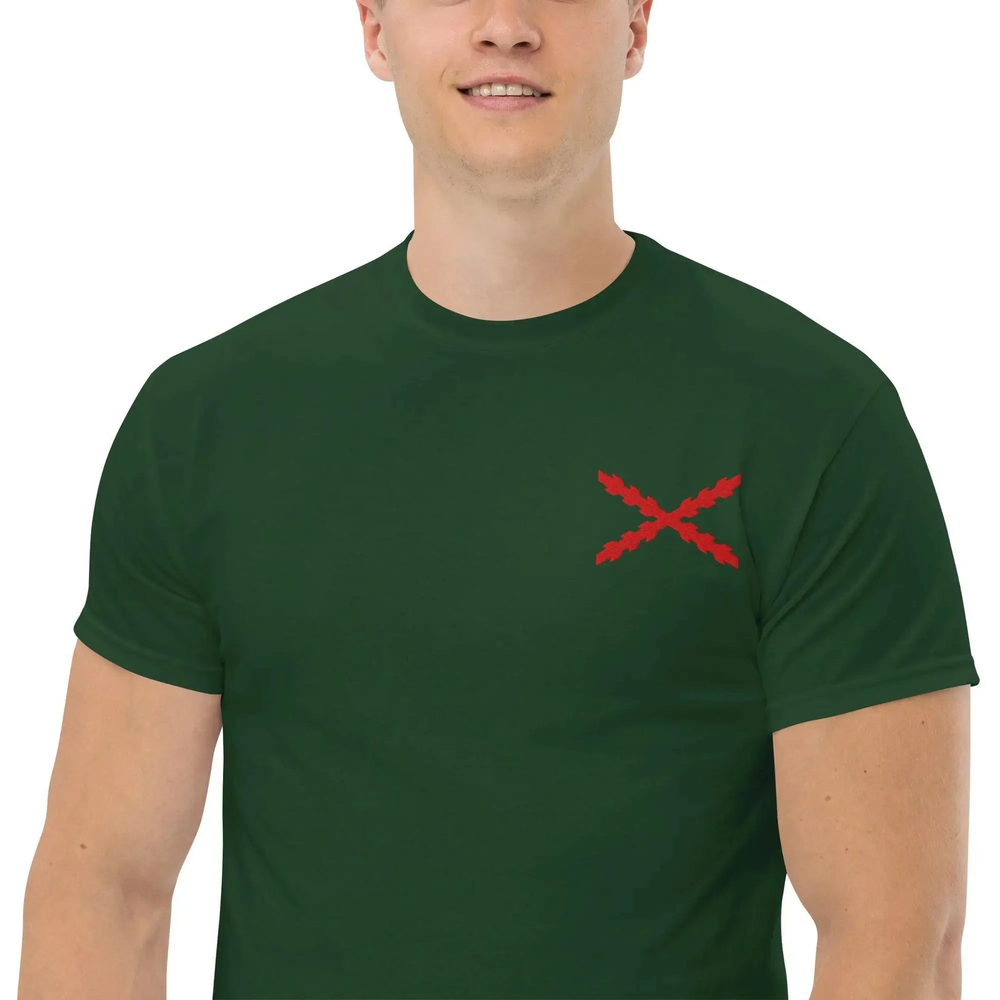 Comprar Camiseta clásica unisex Cruz de Borgoña mediana - Talla L OFERTA La Flamenca de Borgoña Bandera España