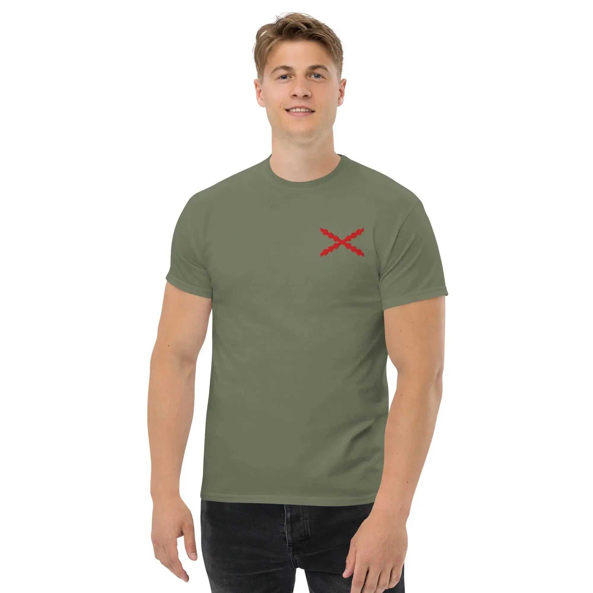 Comprar Camiseta clásica unisex Cruz de Borgoña mediana - Talla L OFERTA La Flamenca de Borgoña Bandera España