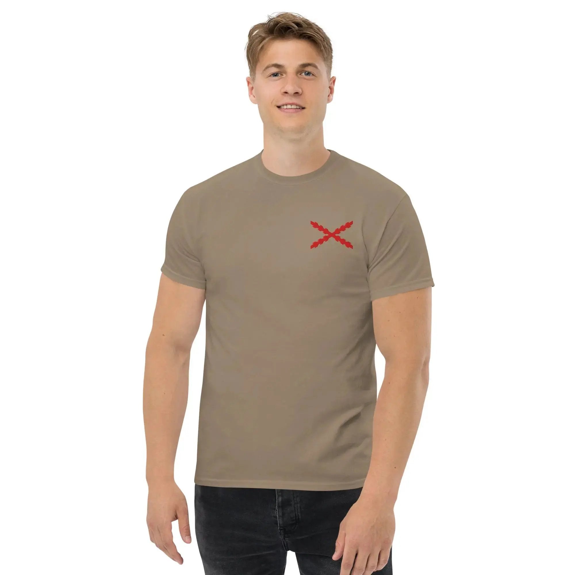 Comprar Camiseta clásica unisex Cruz de Borgoña mediana - Talla L OFERTA La Flamenca de Borgoña Bandera España
