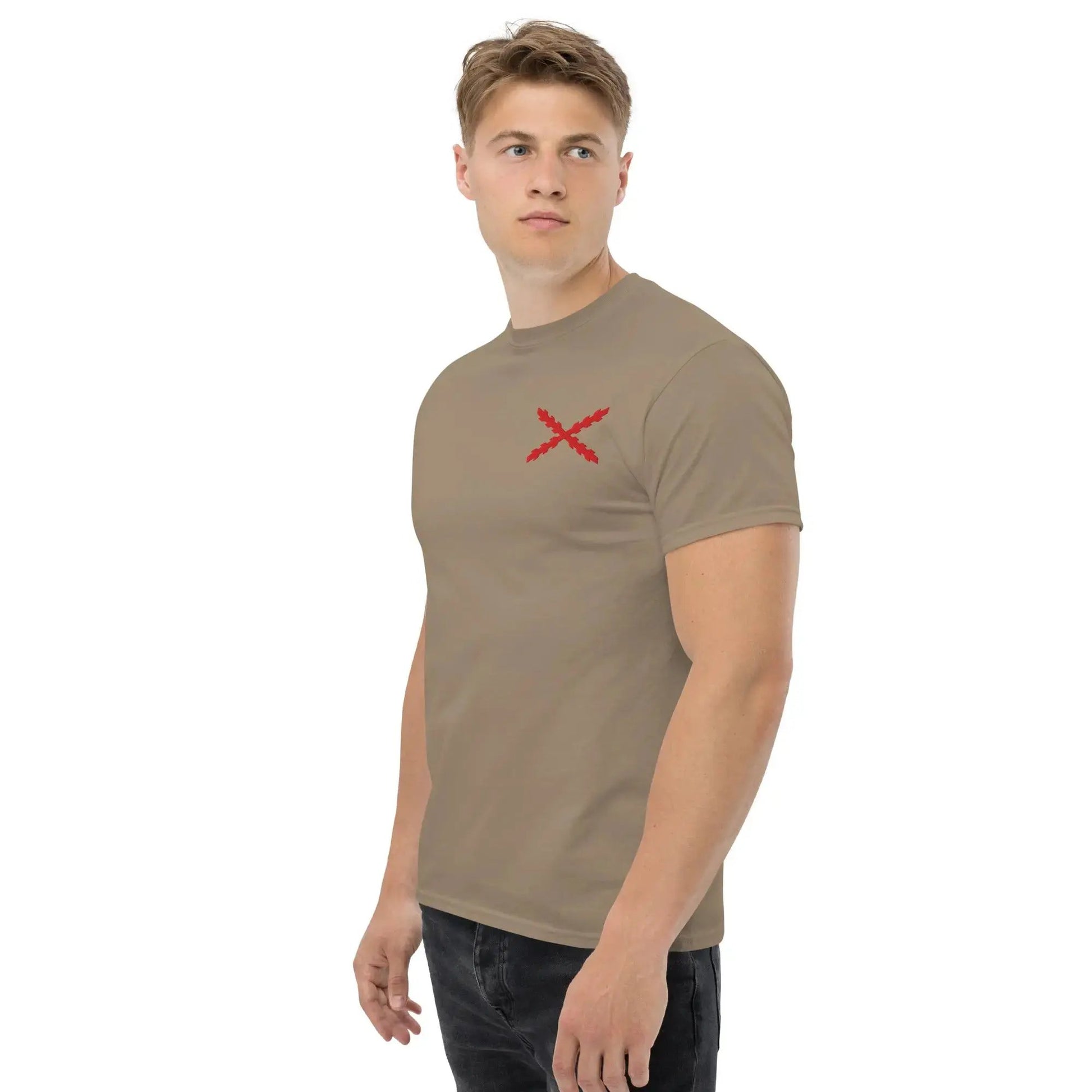 Comprar Camiseta clásica unisex Cruz de Borgoña mediana - Talla L OFERTA La Flamenca de Borgoña Bandera España