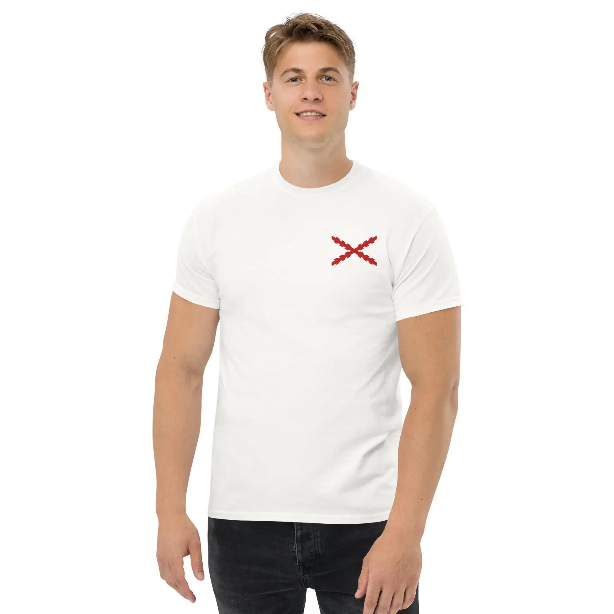 Comprar Camiseta clásica unisex Cruz de Borgoña mediana - Talla L OFERTA La Flamenca de Borgoña Bandera España