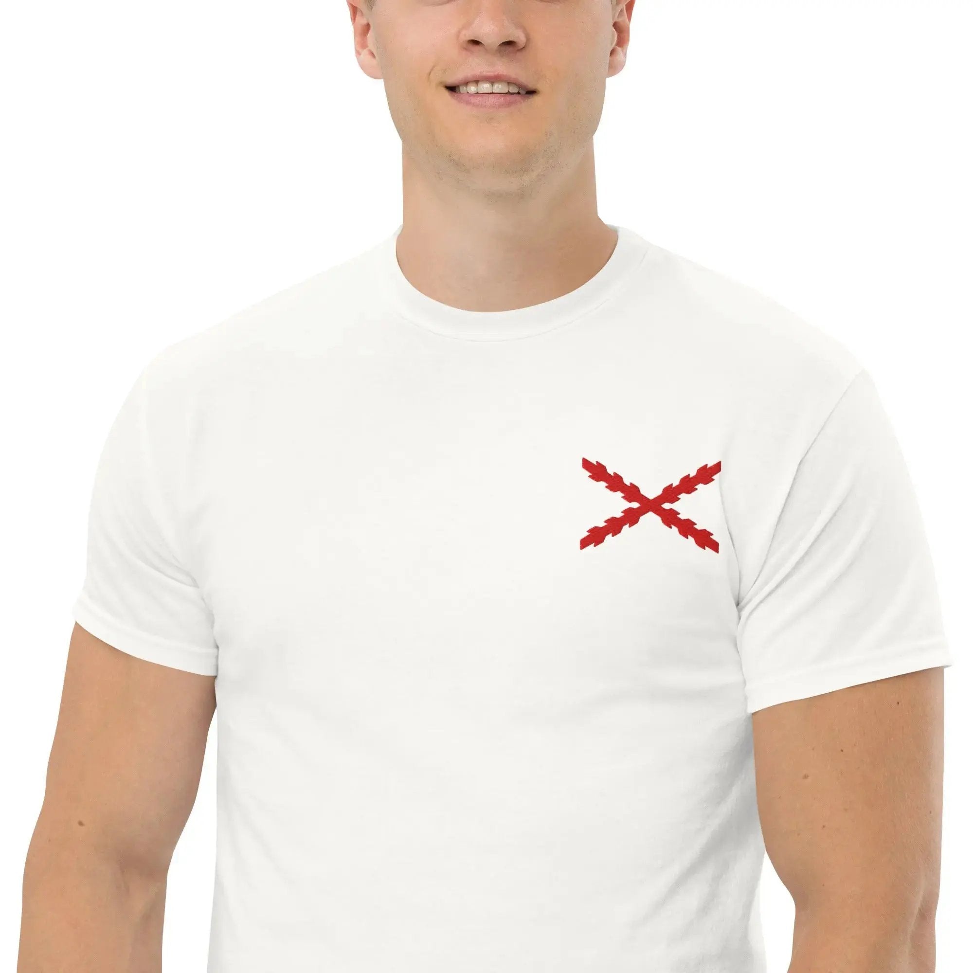 Comprar Camiseta clásica unisex Cruz de Borgoña mediana - Talla L OFERTA La Flamenca de Borgoña Bandera España