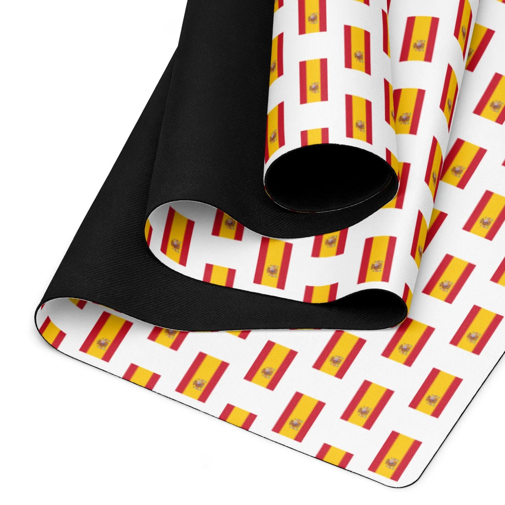 Comprar Esterilla de yoga Bandera España mosaico fondo blanco La Flamenca de Borgoña Bandera España