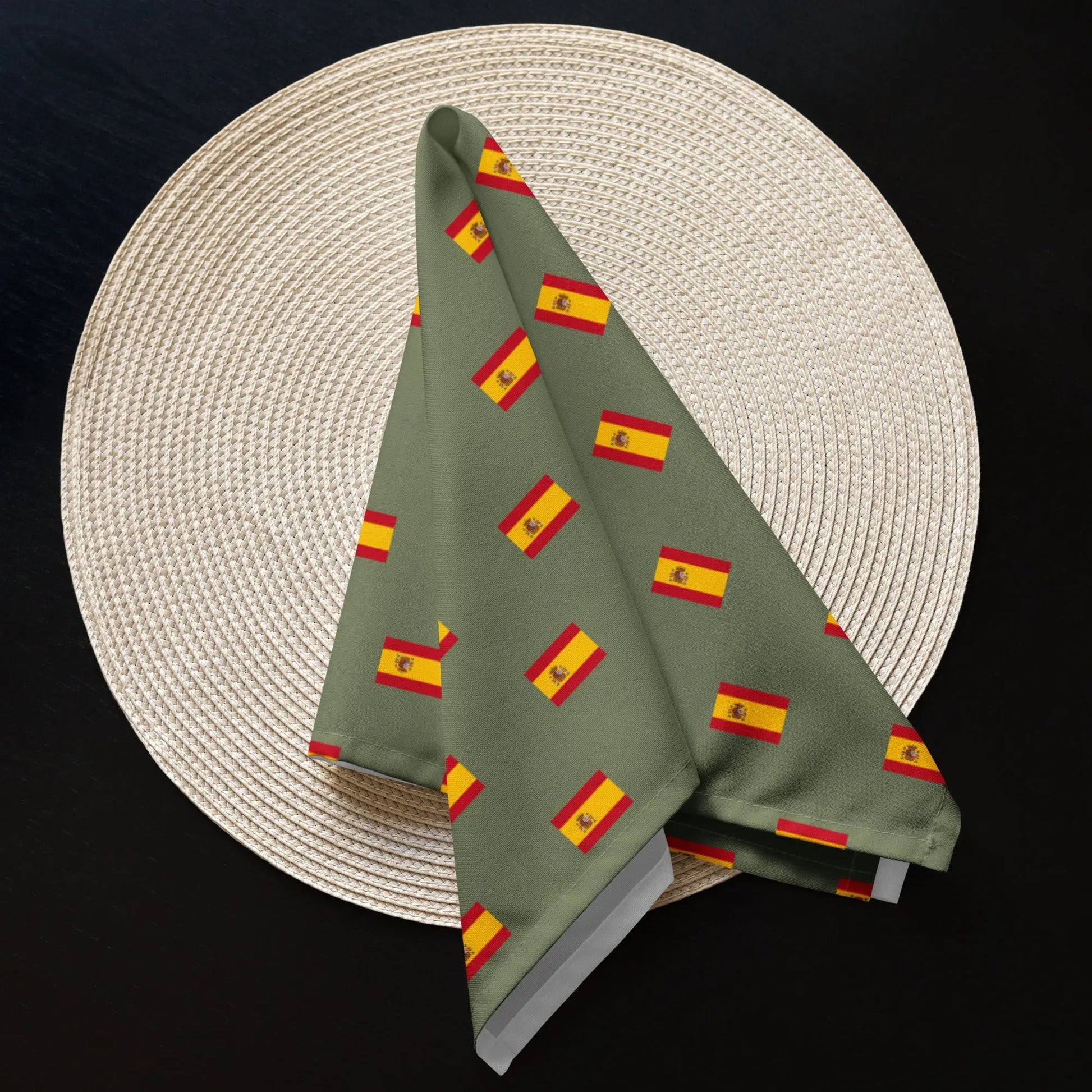 Comprar Juego de 4 servilletas de tela Bandera de España 4 colores La Flamenca de Borgoña Bandera España