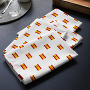 Comprar Juego de servilletas de tela Bandera de España blanca mosaico La Flamenca de Borgoña Bandera España