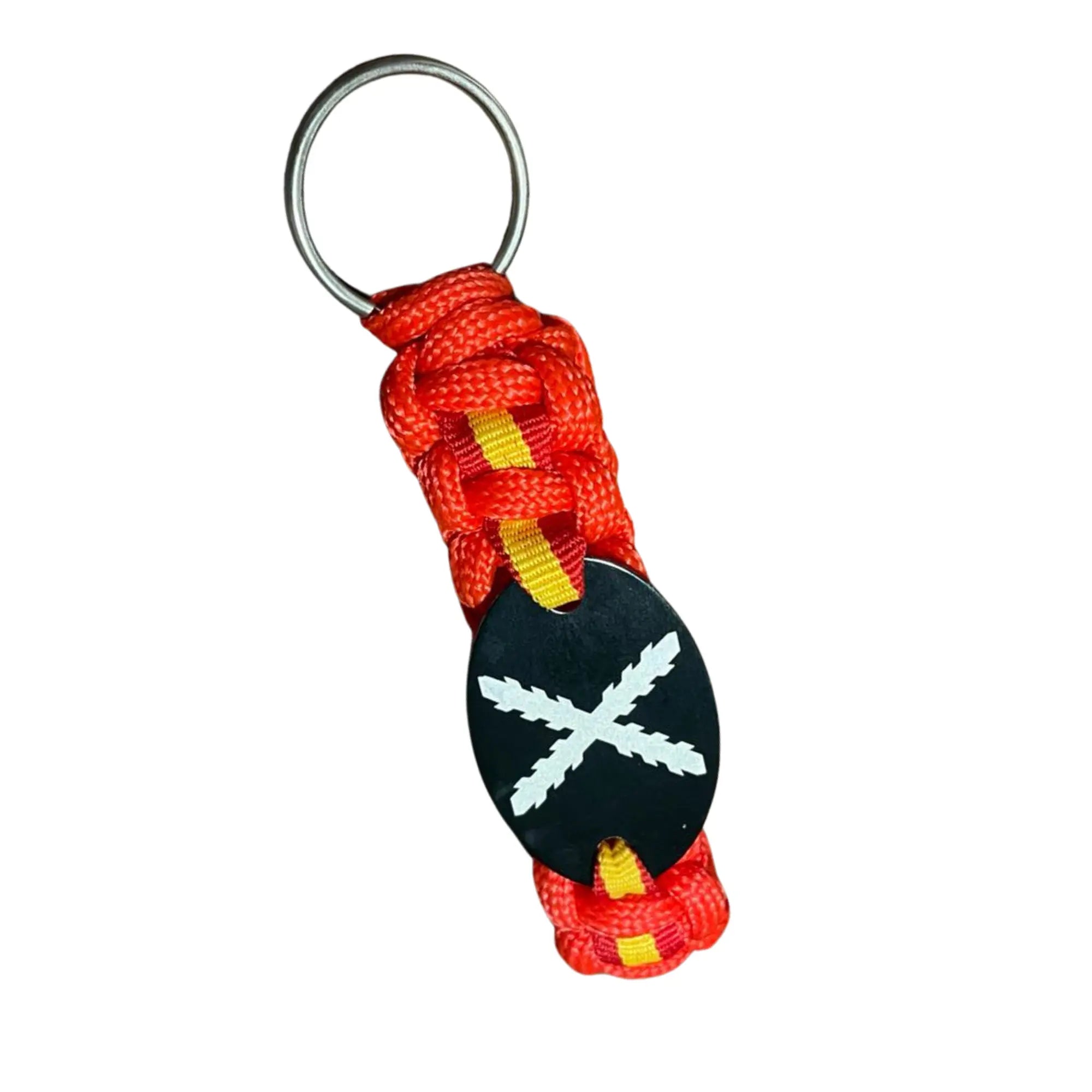 Comprar Lote Cruz de Borgoña: pulsera Imperio Español y llavero paracord bandera de España La Flamenca de Borgoña Bandera España