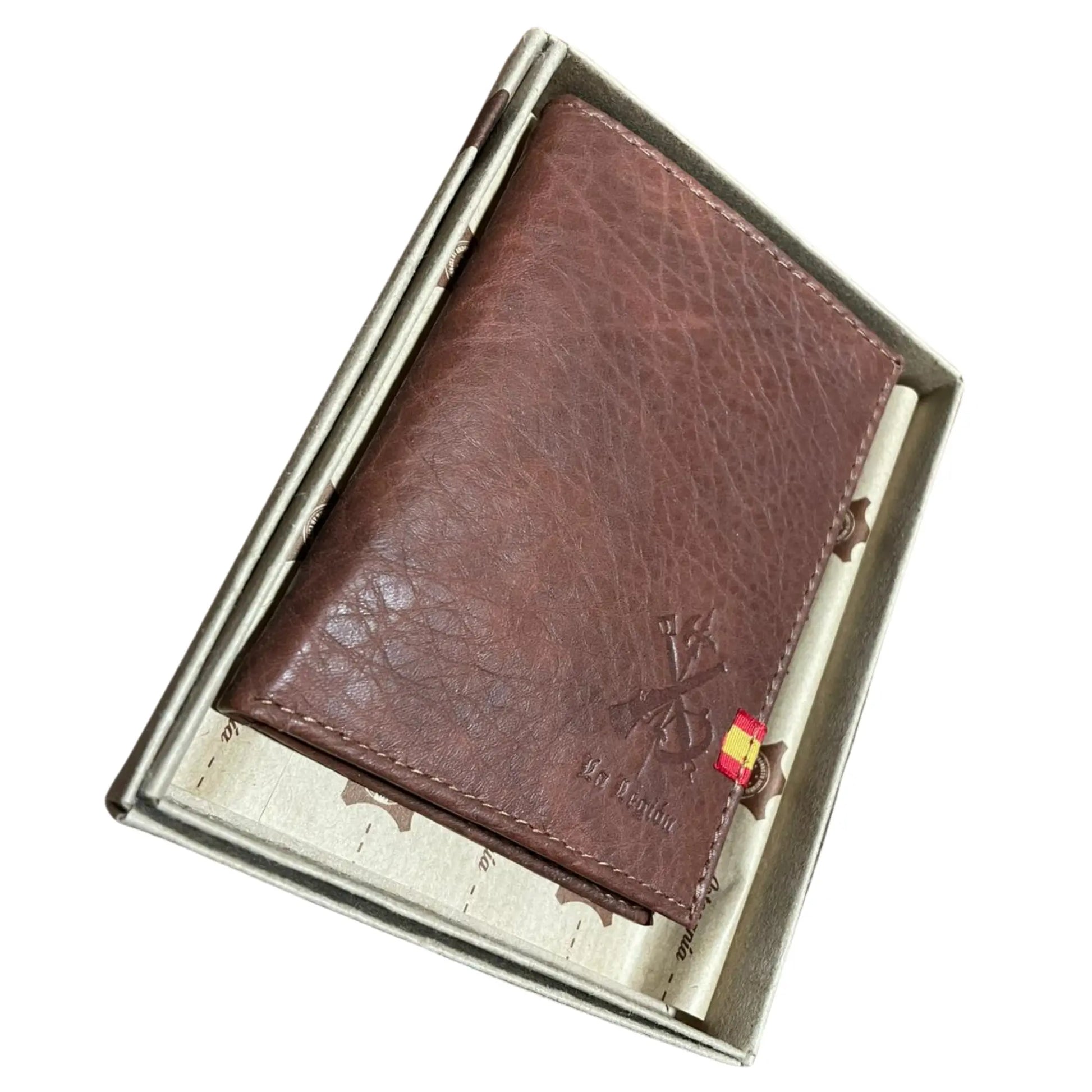Comprar Lote Legión Española: cartera de piel, pulsera y llavero La Flamenca de Borgoña Bandera España