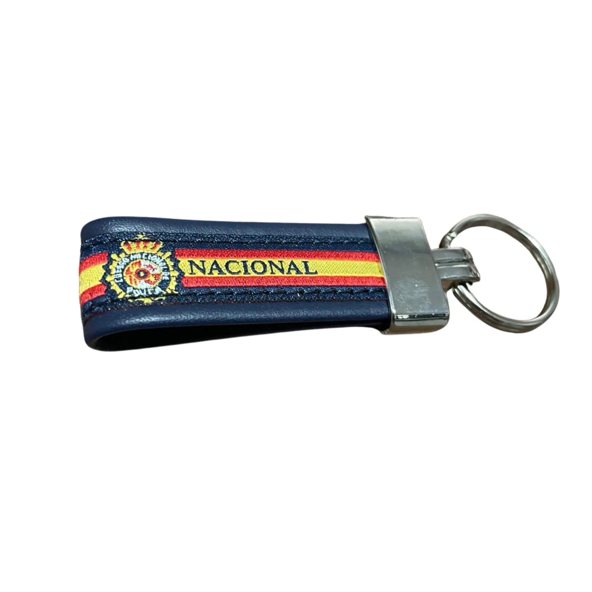 Comprar Lote Policía Nacional: pulsera bandera de España y llavero con escudo La Flamenca de Borgoña Bandera España