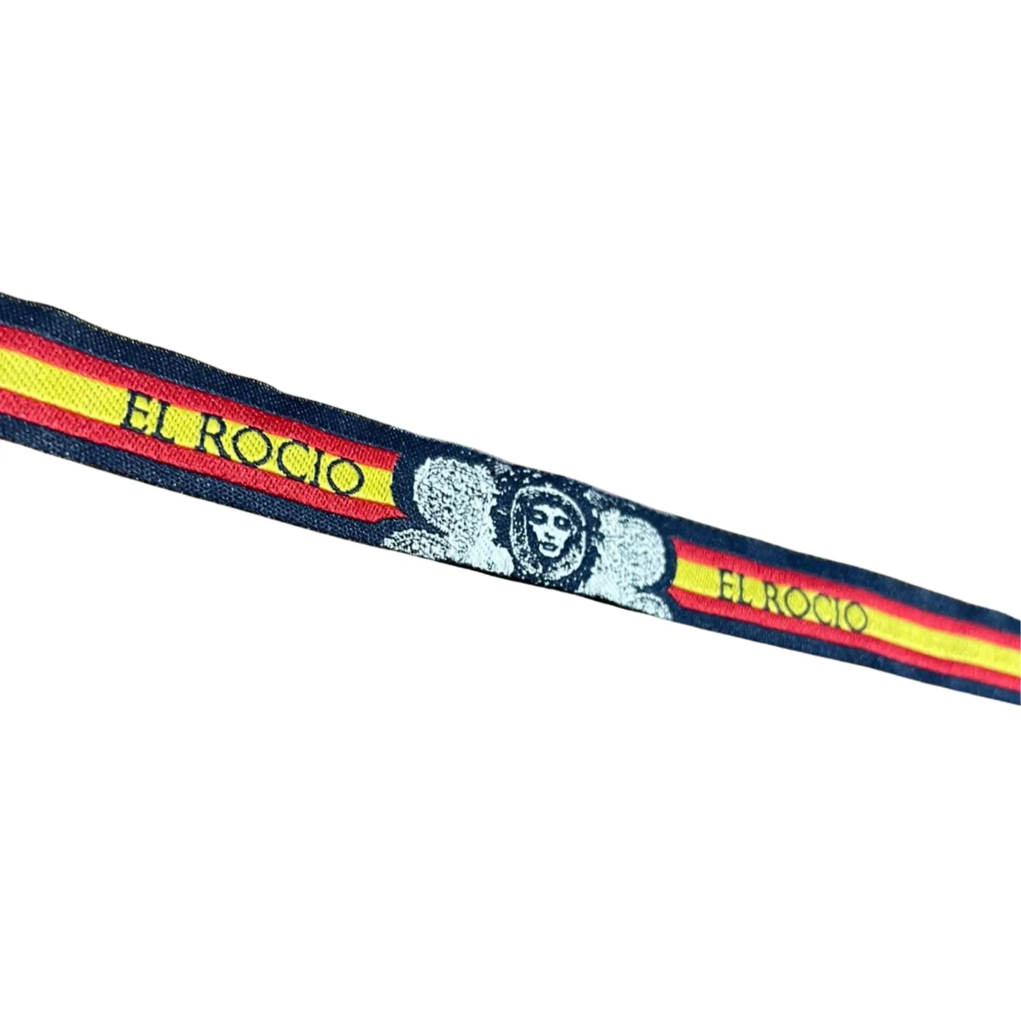 Comprar Lote Virgen del Rocío: cartera de piel y pulsera bandera de España La Flamenca de Borgoña Bandera España
