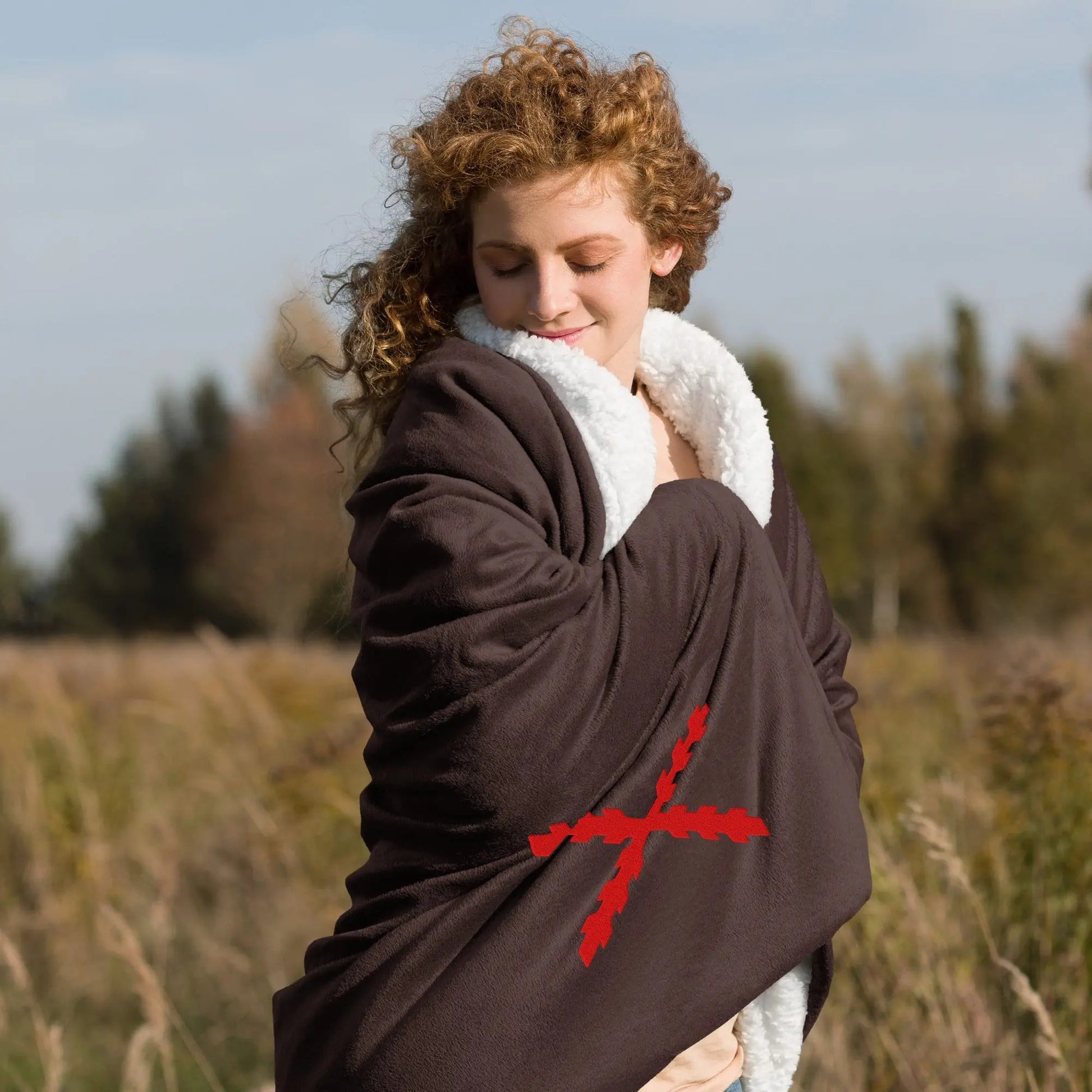 Comprar Manta borreguillo premium Cruz de Borgoña La Flamenca de Borgoña Bandera España