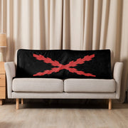 Comprar Manta sherpa Cruz Borgoña negro La Flamenca de Borgoña, Bandera de España, Cruz de Borgoña, Patricia Muñoz, VOX, Santiago Abascal