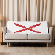 Comprar Manta sherpa Cruz de Borgoña La Flamenca de Borgoña, Bandera de España, Cruz de Borgoña, Patricia Muñoz, VOX, Santiago Abascal