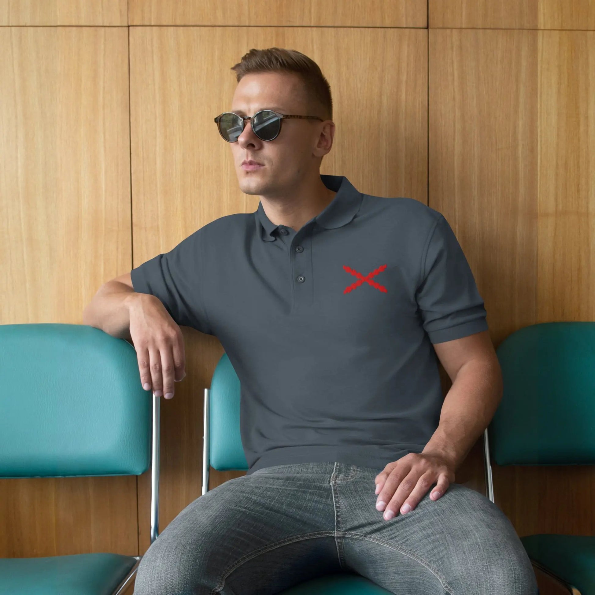 Comprar Polo para hombre premium Cruz de Borgoña La Flamenca de Borgoña Bandera España