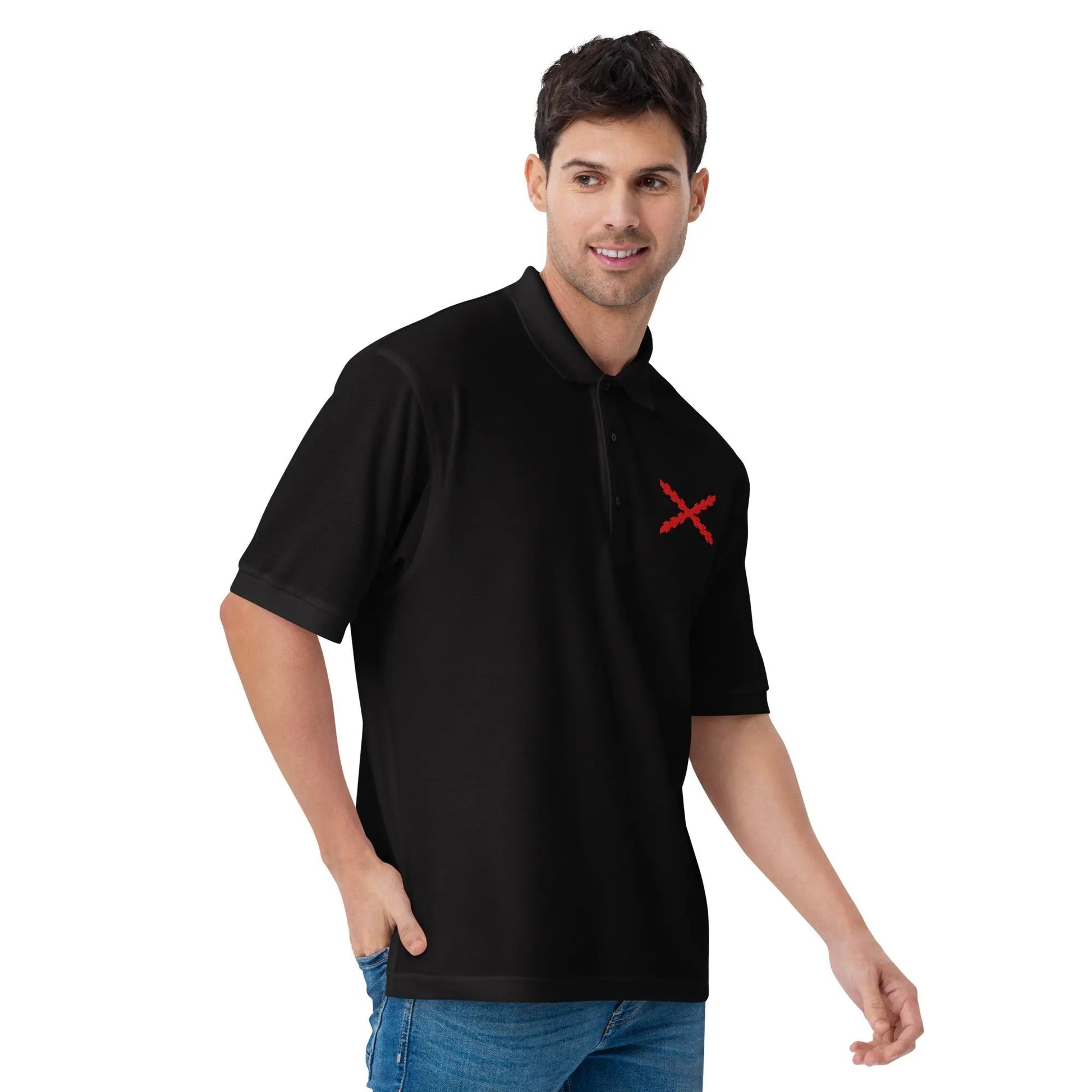 Comprar Polo para hombre premium Cruz de Borgoña La Flamenca de Borgoña Bandera España